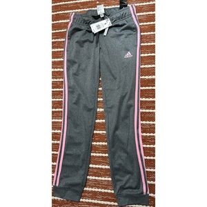 Adidas 3 stripes slim fit straight leg sweatpants